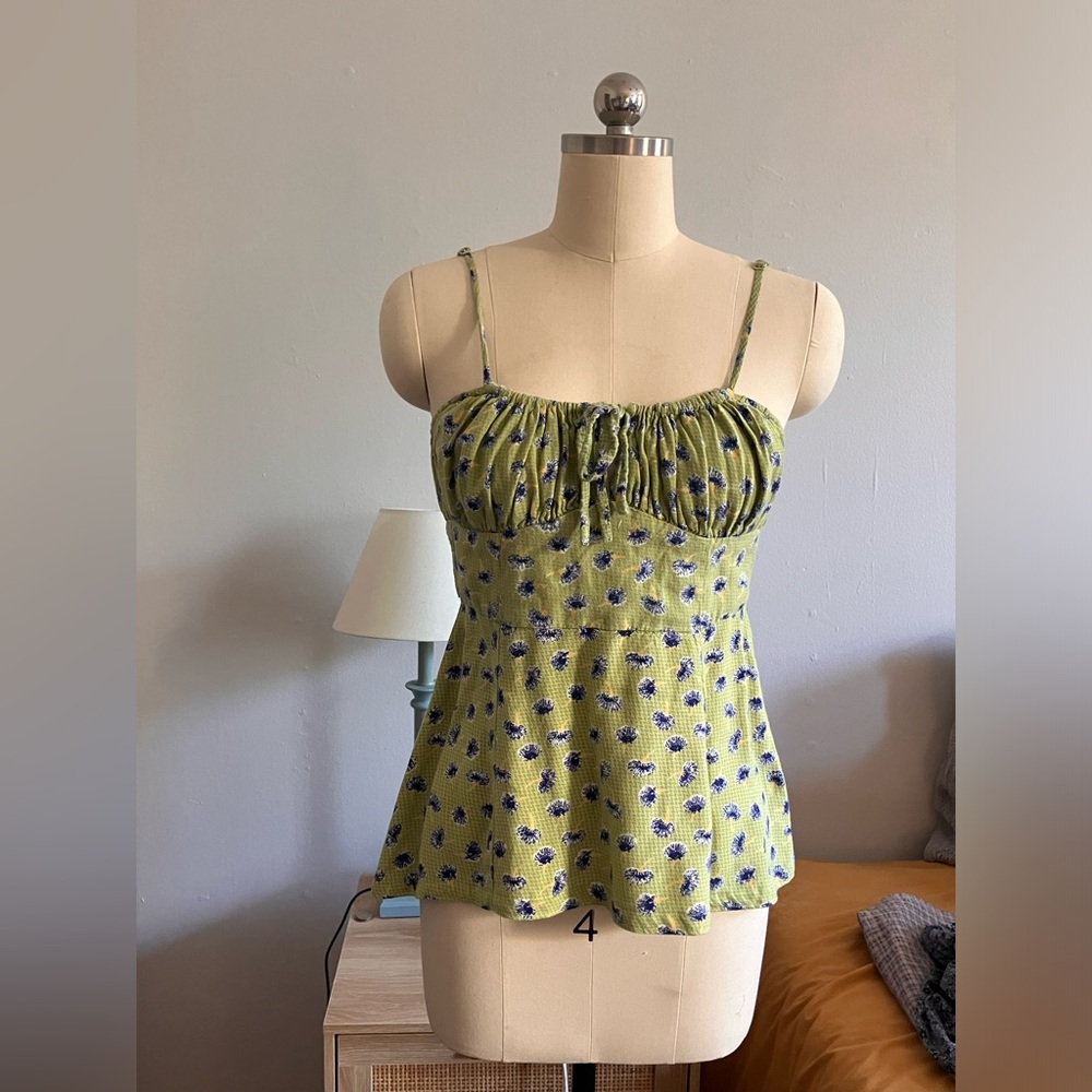 Green Floral Urban Outfitters Top